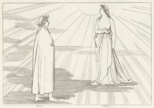 Aufstieg zum ersten Himmel, Paradies, Gesang 1 (Gravur) von John (after) Flaxman
