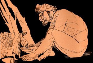 Odysseus gibt Polyphem Wein, Die Odyssee