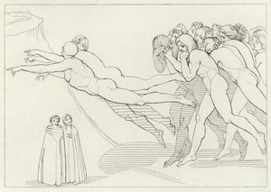 Das Reich des Egoismus, Fegefeuer, Gesang 18 (Gravur) von John (after) Flaxman