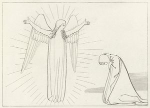 Die Begrüßung, Fegefeuer, Gesang 10 (Gravur) von John (after) Flaxman