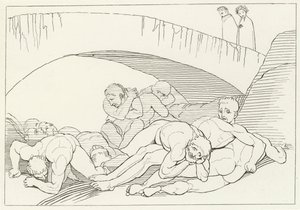 Das Tal der Krankheit, Inferno, Gesang 29 (Gravur) von John (after) Flaxman