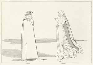 Virgil und Beatrice treffen sich, Inferno, Gesang 2 (Gravur)
