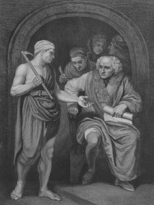 Der Herr des Weinbergs, Matthäus 20, Vers 1-17 (Gravur)
