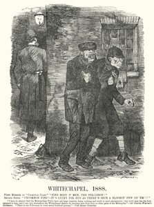 Karikatur von Punch: Whitechapel von John (after) Tenniel