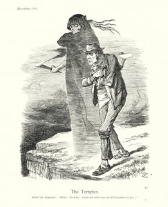 Sir John Tenniel Karikatur: Der Versucher von John (after) Tenniel