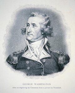 George Washington, graviert von Thomas Cheesman von John (after) Trumbull
