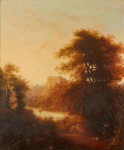 Durham-Kathedrale vom Fluss von John (attr.to) Glover