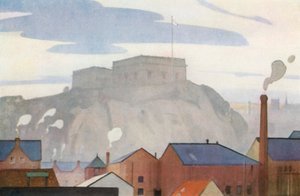 Nottingham Castle, Das Zentrum des mittelalterlichen Englands (Farblithografie)