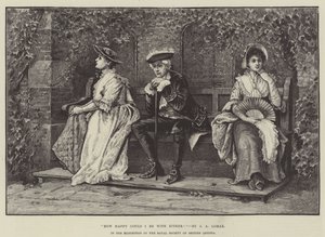 Wie glücklich könnte ich mit beiden sein! In der Ausstellung der Royal Society of British Artists von John Arthur Lomax