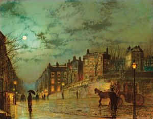 Hampstead Hill, Blick auf Heath Street, 1881 von John Atkinson Grimshaw