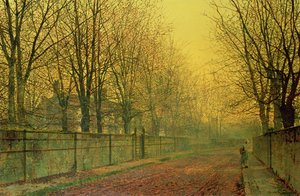 Im goldenen Glanz des Herbstes, 1884 von John Atkinson Grimshaw