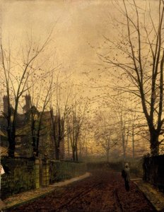 J.A. Grimshaw, Gold des Herbstes, Gemälde, 1882 von John Atkinson Grimshaw