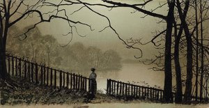 Waterloo-See, Roundhay Park, Leeds, 1876-7 von John Atkinson Grimshaw