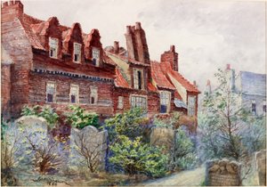 Häuser in der Silver Street vom All Saints Kirchhof, Newcastle upon Tyne, 1886