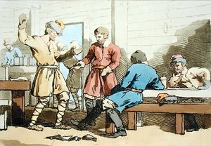 Ein Kaback, vom Künstler geätzt, veröffentlicht 1803 von John Augustus Atkinson