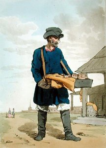 Kalatchnik, vom Künstler geätzt, veröffentlicht 1804 von John Augustus Atkinson