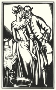 Illustration für Tristram Shandy von Laurence Sterne von John Austen