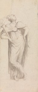 Allegorische weibliche Figur: hält eine brennende Fackel von John Bacon