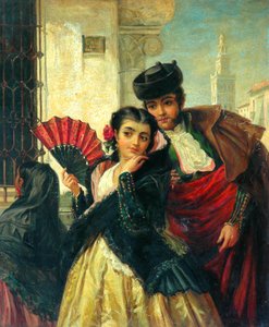 Szene in Spanien, in der Nähe von Sevilla, ca. 1853