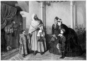 Die Präsentation, englische Damen besuchen ein Haus der Mauren, 1875