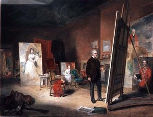 Porträt von Sir Francis Grant an einer Staffelei