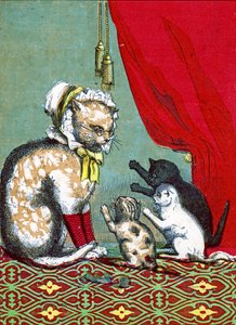 Die drei kleinen Kätzchen haben ihre Fäustlinge verloren, Illustration aus "Three Little Kittens" 1859