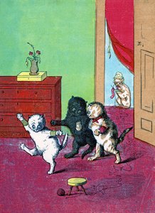 Drei kleine Kätzchen mit Handschuhen, Illustration aus "Three Little Kittens" 1859