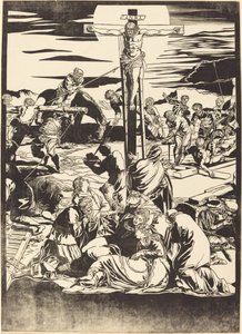 Die Kreuzigung [Mittelplatte] von John Baptist Jackson after Jacopo Tintoretto