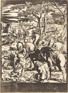 Die Kreuzigung (rechte Platte) von John Baptist Jackson after Jacopo Tintoretto