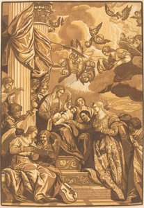Die mystische Hochzeit der Heiligen Katharina von John Baptist Jackson after Veronese
