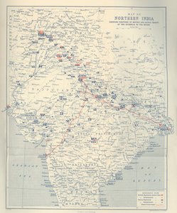 Karte von Nordindien, 1901