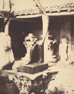 Fragment einer ägyptischen Statue im Museum von Cherchell, Algerien, 1856