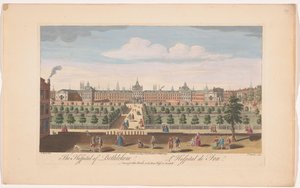 Ansicht des Bethlem Royal Hospital in London von John Bowles