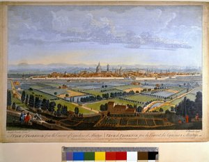 Blick auf die Stadt Florenz vom Kapuzinerkloster in Montughi von John Bowles