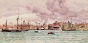 Hafen von Portsmouth, 1884 von John Brett