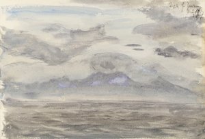 Meereslandschaft mit bewölktem Himmel