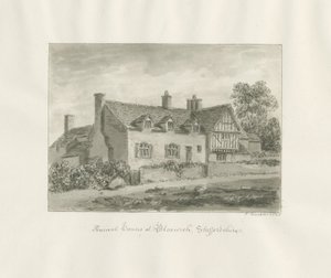 Bloxwich - Altes Haus: Sepia-Zeichnung