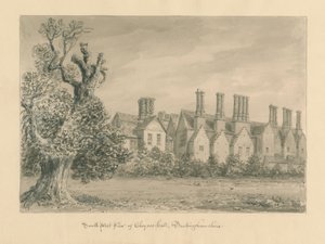 Buckinghamshire - Chenies Hall: Sepia-Zeichnung, 1824