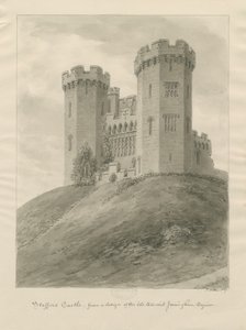 Castle Church - Stafford Castle: Sepia-Zeichnung von John Buckler