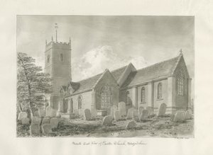 Enville Kirche: Sepiazeichnung, 1846 von John Buckler