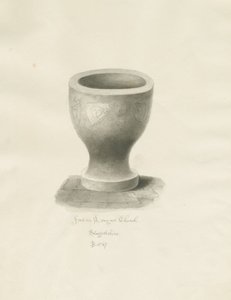 Taufbecken in der Kirche von Longnor von John Buckler