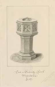 Taufbecken in der Penkridge Kirche von John Buckler