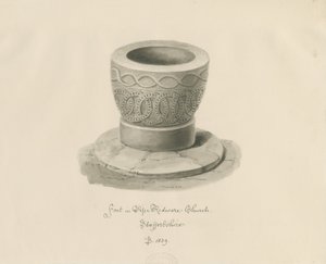Taufbecken in der Pipe Ridware Kirche