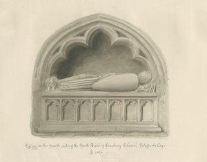 Hanbury Kirche - Effigie [von Sir John Hanbury] von John Buckler