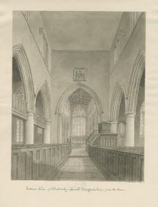 Innenraum der Penkridge Kirche von John Buckler