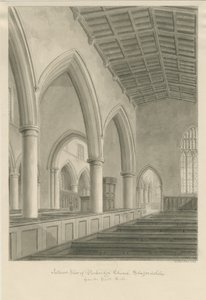 Innenraum der Kirche von Penkridge von John Buckler