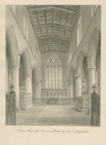 Innenraum der Kirche von Penkridge von John Buckler