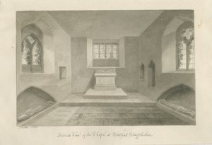 Innenraum der Statfold Kapelle von John Buckler