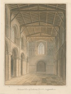 Innenraum der Tutbury Priory Kirche von John Buckler