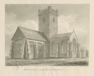 Leigh Church: Sepia-Zeichnung von John Buckler